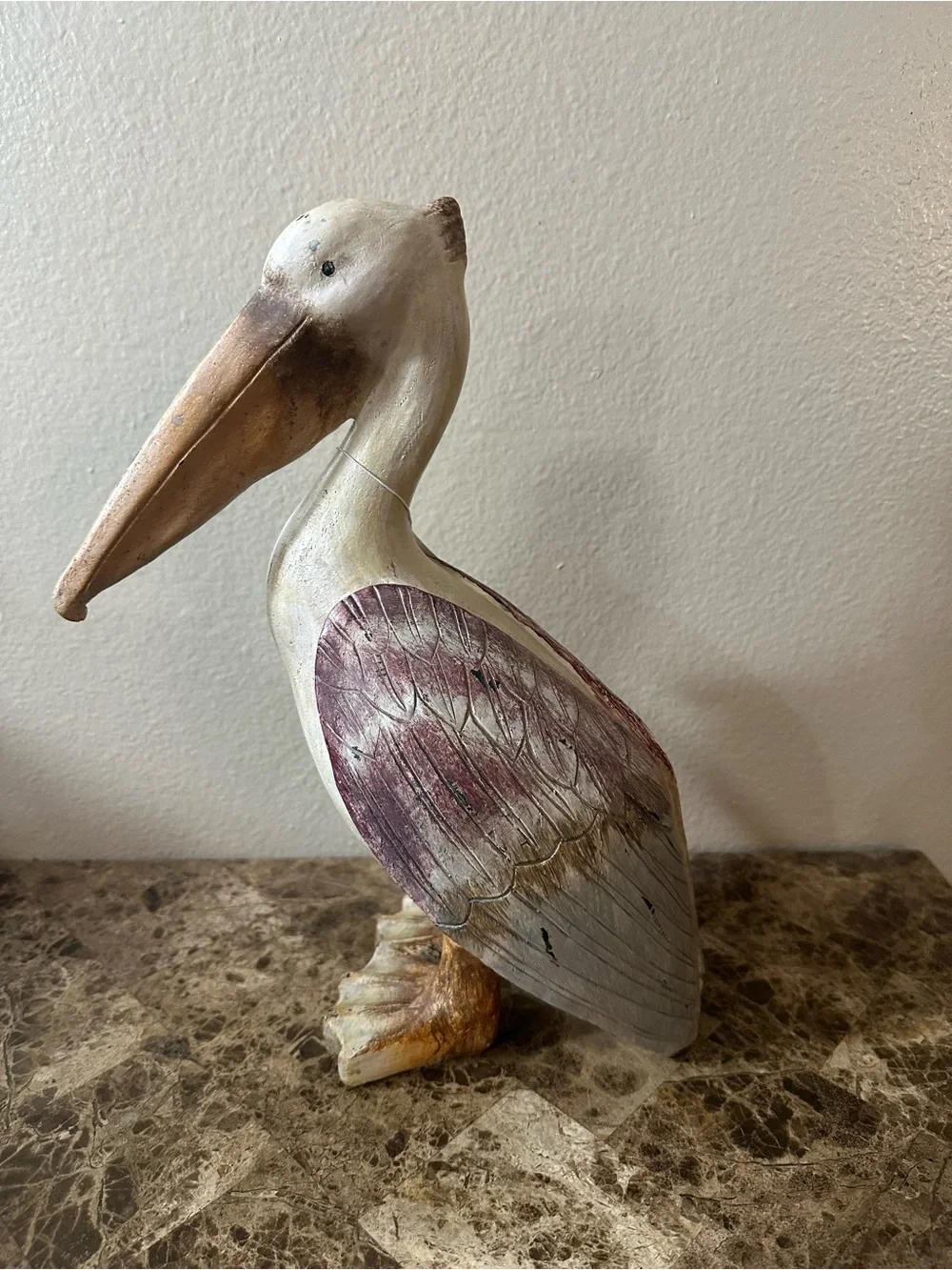 Hobby Lobby Wooden Carved Pelican Decor NEW